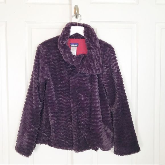 Patagonia Jackets & Blazers - Patagonia Pelage Faux Fur Fleece Jacket Plum